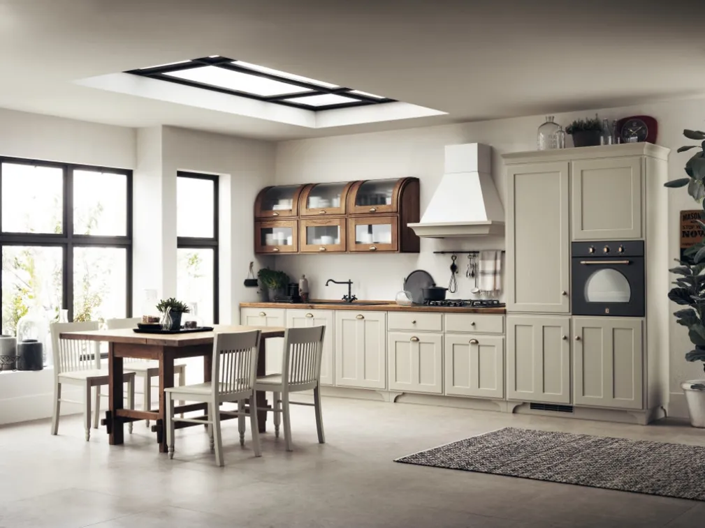 Cucina lineare Shabby Chic Favilla 09 di Scavolini