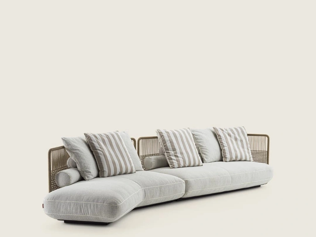 Divano Everett Outdoor in corda di polipropilene di Flexform